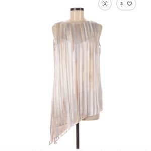 White House Black Market Tan Sleeveless Blouse Size M